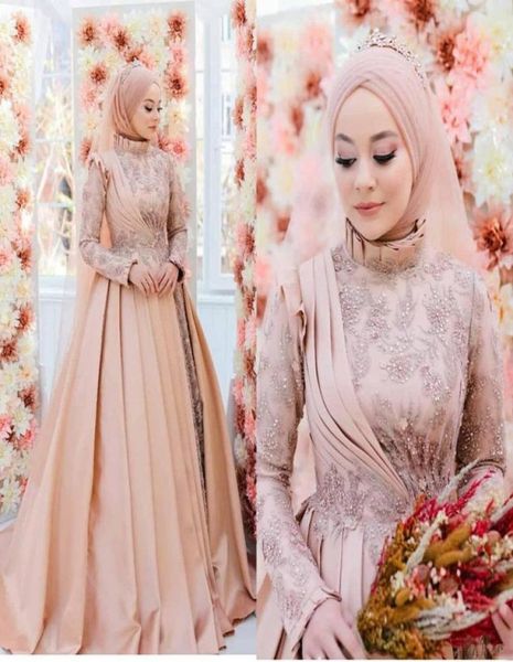 2021 muslim wedding dresses long sleeves high neck lace applique crystals ruffles ruched pleats custom made wedding gown vestido d2622747, White
2021 muslim wedding dresses long sleeves high neck lace applique crystals ruffles ruched pleats custom made wedding gown vestido d2622747, White