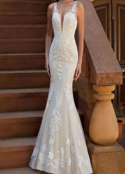 mermaid vneck lace plus size trumpet backless wedding dress african bridal wear custom made formal bride party gowns1414029, Black
mermaid vneck lace plus size trumpet backless wedding dress african bridal wear custom made formal bride party gowns1414029, Black