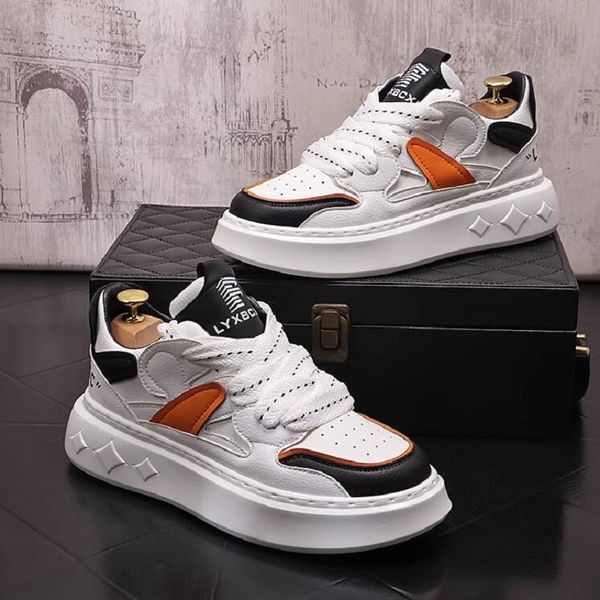 men's platform shoes thick bottom heighten shoes colour matching loafers zapatillas de hombre internet celebrity small white shoes d2h5, Black
men's platform shoes thick bottom heighten shoes colour matching loafers zapatillas de hombre internet celebrity small white shoes d2h5, Black