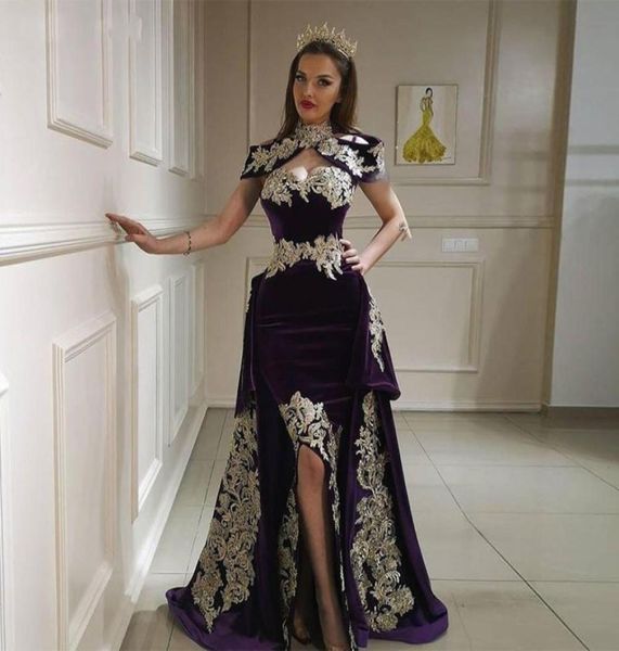 2020 high neck mermaid 3 pieces evening dresses with overskirt velour gold lace formal dress prom gowns vestido de noiva algerian 6432043, Black
2020 high neck mermaid 3 pieces evening dresses with overskirt velour gold lace formal dress prom gowns vestido de noiva algerian 6432043, Black