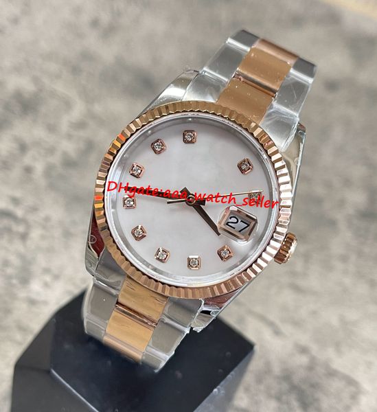 bp maker lady watches 36mm dj2 126231 126331 mop dial fluted bezel two tone rosegold&steel oyster bracelet automatic movement sapphire fashi, Slivery;brown
bp maker lady watches 36mm dj2 126231 126331 mop dial fluted bezel two tone rosegold&steel oyster bracelet automatic movement sapphire fashi, Slivery;brown