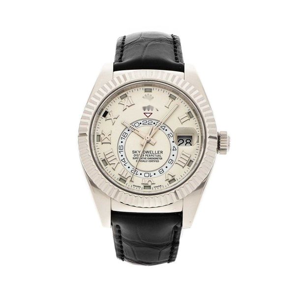 luxury watch skedwellr mechanical wristwatches automatic 42mm white gold mens strap gmt 326139, Slivery;brown
luxury watch skedwellr mechanical wristwatches automatic 42mm white gold mens strap gmt 326139, Slivery;brown