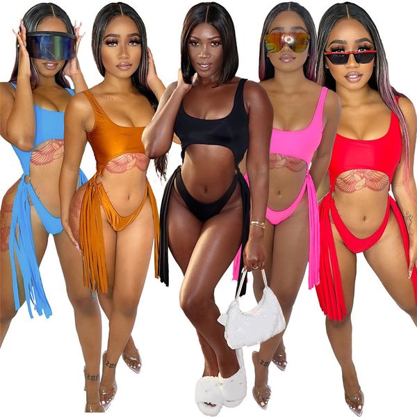 women hollow out one-piece swimsuit summer tassels monokini ladies swimwear bodycon bodysuits beach wear fashion solid color clothes 9870, White;black
women hollow out one-piece swimsuit summer tassels monokini ladies swimwear bodycon bodysuits beach wear fashion solid color clothes 9870, White;black