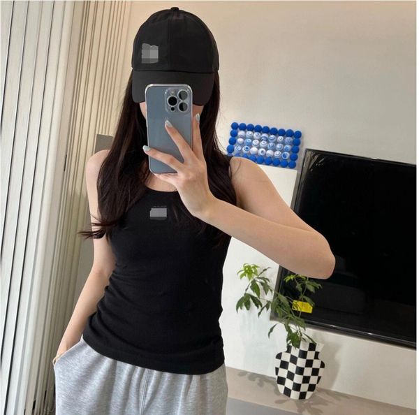 designer women tanks camis anagram-embroidered cotton-blend tank shorts designer skirts yoga suit two piece dress bra vest ladies solid vin, Black;white 
designer women tanks camis anagram-embroidered cotton-blend tank shorts designer skirts yoga suit two piece dress bra vest ladies solid vin, Black;white