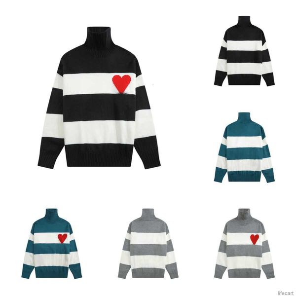 2023 high collar france fashion designers amis paris sweaters amies de coeur embroidered a heart pattern turtleneck knitted for men women 0b, White;black
2023 high collar france fashion designers amis paris sweaters amies de coeur embroidered a heart pattern turtleneck knitted for men women 0b, White;black