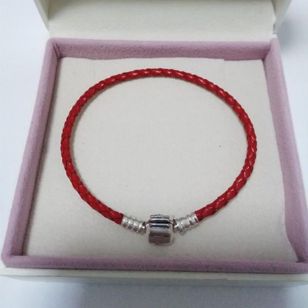 bangle red leather bracelets for women wholesale with 925 sterling silver clasp fit european brand charms beads diy fine jewelry pl004, Black
bangle red leather bracelets for women wholesale with 925 sterling silver clasp fit european brand charms beads diy fine jewelry pl004, Black