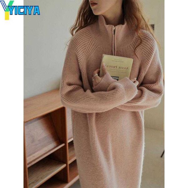 yiciya casual dresses autumn women winter knitted dress sweater mid-length loose inner layer bottoming lazy style zipper half open collar gr, Black;gray
yiciya casual dresses autumn women winter knitted dress sweater mid-length loose inner layer bottoming lazy style zipper half open collar gr, Black;gray