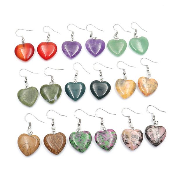 reiki natural stone charms earrings heart pendant red agate pink quartz purple crystal earrings for women jewelry, Golden
reiki natural stone charms earrings heart pendant red agate pink quartz purple crystal earrings for women jewelry, Golden