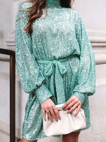 basic casual dresses sequin lace up dress green turtleneck long sleeeve midi female autumn winter ruffle party club lady vestidos 230522, Black;gray
basic casual dresses sequin lace up dress green turtleneck long sleeeve midi female autumn winter ruffle party club lady vestidos 230522, Black;gray