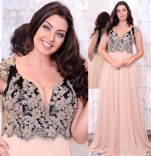 champagne lace appliques plus size evening dresses deep vneck beaded a line prom gowns floor length chiffon formal dress3729619, Black
champagne lace appliques plus size evening dresses deep vneck beaded a line prom gowns floor length chiffon formal dress3729619, Black