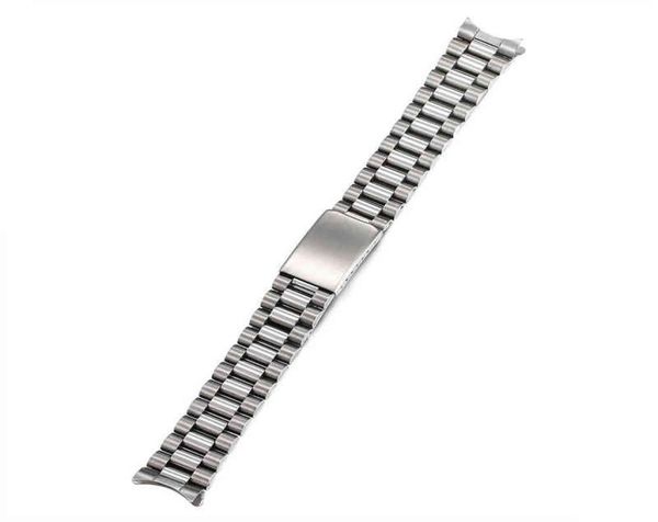 18mm 20mm brush polish solid stainless steel president strap band curved end fit h2204191013380, Black;brown
18mm 20mm brush polish solid stainless steel president strap band curved end fit h2204191013380, Black;brown
