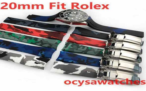 20mm gold clasp watch bands camouflage rubber strap sub gmt waterproof band watches accessories folding buckle watchband for mens5831104, Black;brown
20mm gold clasp watch bands camouflage rubber strap sub gmt waterproof band watches accessories folding buckle watchband for mens5831104, Black;brown
