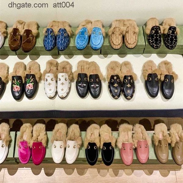 women princetown loafers autumn winter warm wool slippers classic metal buckle embroidery sandals men leather half slipper pattern slide des, Black
women princetown loafers autumn winter warm wool slippers classic metal buckle embroidery sandals men leather half slipper pattern slide des, Black