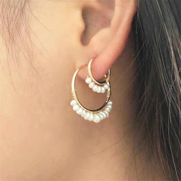 huggie 14k gold filled hoop earrings natural pearl jewelry 20mm/30mm gold hoop earrings brincos pendientes oorbellen boho earrings, Golden;silver
huggie 14k gold filled hoop earrings natural pearl jewelry 20mm/30mm gold hoop earrings brincos pendientes oorbellen boho earrings, Golden;silver