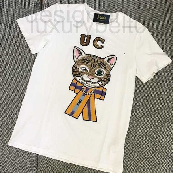women's t-shirt designer summer explosion trendy men clothing embroidered cat's head women t-shirt short sleeve new style y8bg 5kk, White
women's t-shirt designer summer explosion trendy men clothing embroidered cat's head women t-shirt short sleeve new style y8bg 5kk, White