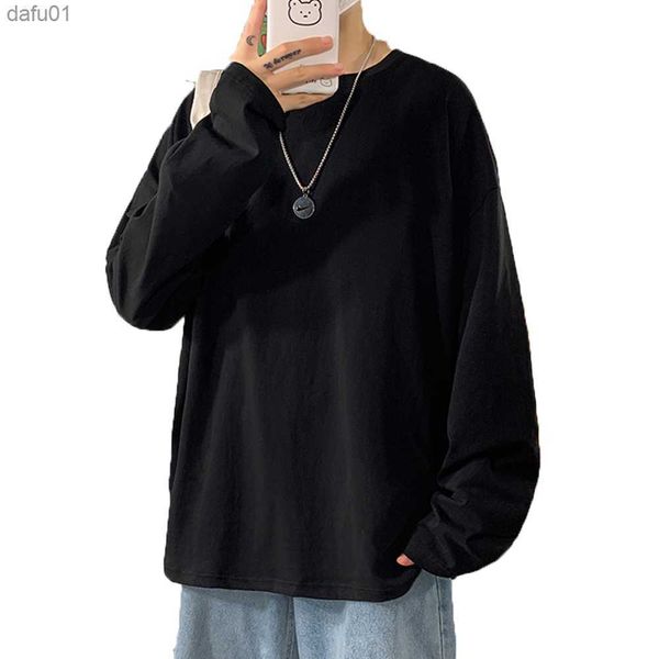men's t-shirts 100% cotton oversize men's women t-shirt man long sleeves pure color men t shirt t-shirts for male female l230520, White;black
men's t-shirts 100% cotton oversize men's women t-shirt man long sleeves pure color men t shirt t-shirts for male female l230520, White;black