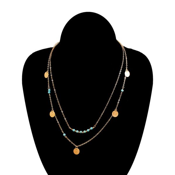 necklace for women designer jewelry luxury fashion multi-layer disc pendant turquoise pendant necklace cross-border elling necklace designer, Silver
necklace for women designer jewelry luxury fashion multi-layer disc pendant turquoise pendant necklace cross-border elling necklace designer, Silver