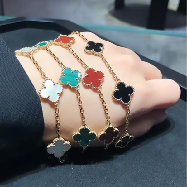 designer bracelet four-leaf clover multi-bracelet light luxury popular women's bracelet and men's bracelet, Black
designer bracelet four-leaf clover multi-bracelet light luxury popular women's bracelet and men's bracelet, Black