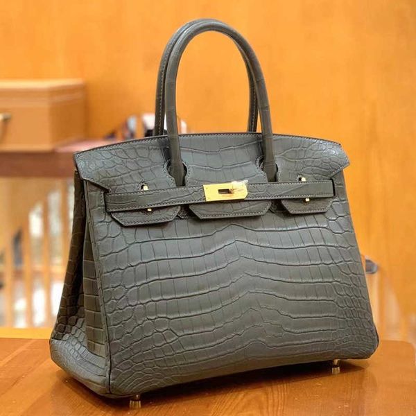 handbags birkin hand sewn new fashion handheld women's bag luxury nile crocodile leather bag leather 30 graphite grey ayw
handbags birkin hand sewn new fashion handheld women's bag luxury nile crocodile leather bag leather 30 graphite grey ayw