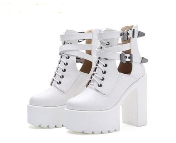 2019 fashion women gothic boots lace up ankle boots patchwork platform punk shoes ultra very high heel bootie block chunky heel5812061, Black
2019 fashion women gothic boots lace up ankle boots patchwork platform punk shoes ultra very high heel bootie block chunky heel5812061, Black