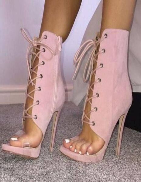2018 woman pink suede laceup sandals peep toe pvc straps high heel ankle boots side zipper gladiator sandals boots4051703, Black
2018 woman pink suede laceup sandals peep toe pvc straps high heel ankle boots side zipper gladiator sandals boots4051703, Black