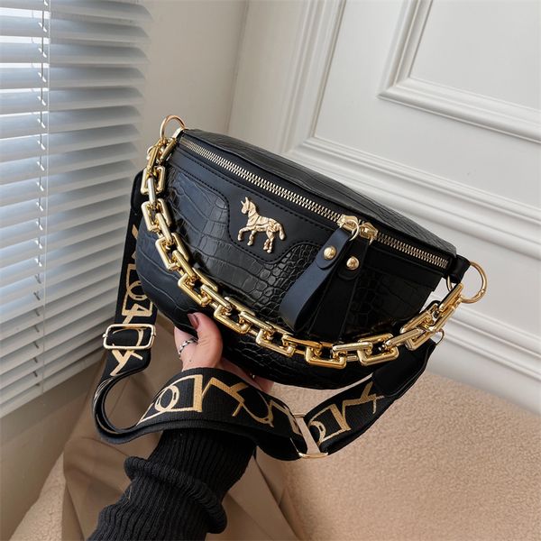 waist bags thick chain womens bag fanny pack fashion shoulder crossbody chest female belt 230520
waist bags thick chain womens bag fanny pack fashion shoulder crossbody chest female belt 230520