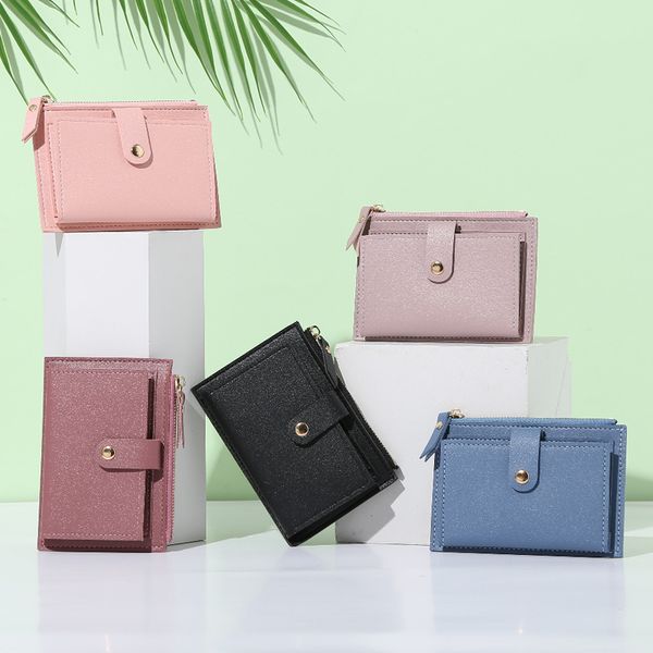 multi-slot zipper button card bag simple student coin zero bag women wallets, Brown;gray
multi-slot zipper button card bag simple student coin zero bag women wallets, Brown;gray