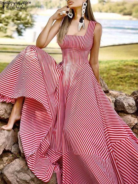 casual dresses 2023 summer france elegant maxi dress women chic striped print robe longue beach party sleeveless dresses holiday tank sundre, Black;gray
casual dresses 2023 summer france elegant maxi dress women chic striped print robe longue beach party sleeveless dresses holiday tank sundre, Black;gray