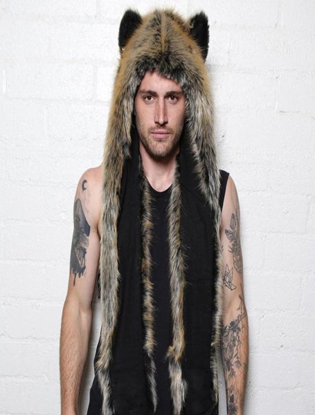 2018 womenmen winter faux fur hood animal hat ear flaps hand pockets 3in1 hood hat wolf plush warm animal cap with scarf gloves1319025, Blue;gray
2018 womenmen winter faux fur hood animal hat ear flaps hand pockets 3in1 hood hat wolf plush warm animal cap with scarf gloves1319025, Blue;gray