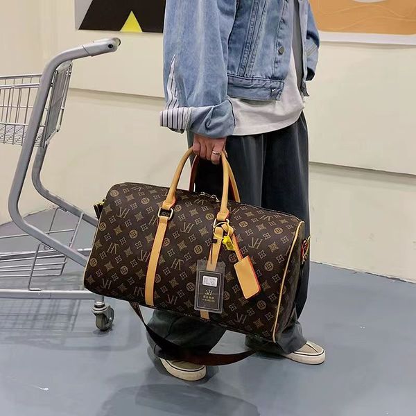 new men women bags duffle bag women travel bags hand luggage travel bags men pu leather handbags large crossbody bags totes n41416
