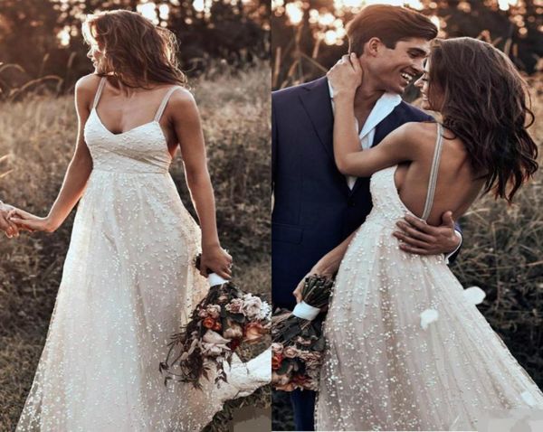 2019 bohemian wave wedding dresses spaghetti neckline backless beach bridal gowns tulle country wedding dress vestido de novia9008662, White
2019 bohemian wave wedding dresses spaghetti neckline backless beach bridal gowns tulle country wedding dress vestido de novia9008662, White