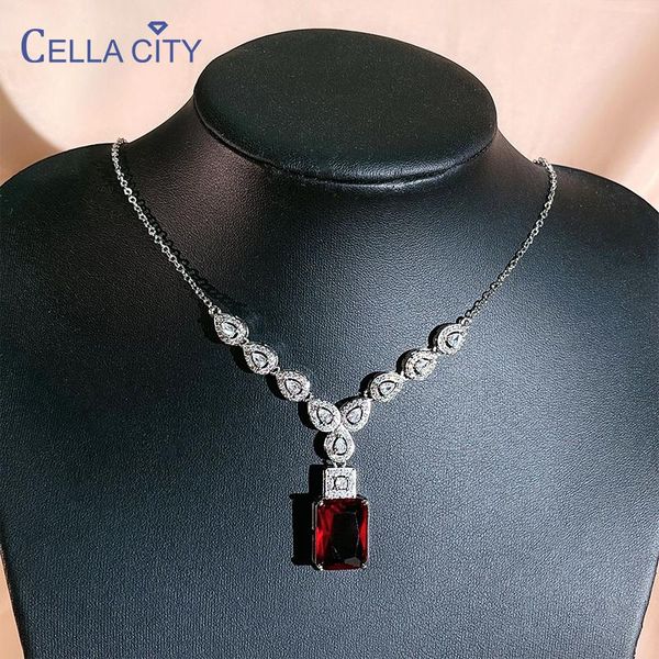 necklaces cellacity silver 925 jewelry pendant necklace with ruby gemstones 5a zircon big stone fine jewelry wedding party wholesale gift
necklaces cellacity silver 925 jewelry pendant necklace with ruby gemstones 5a zircon big stone fine jewelry wedding party wholesale gift