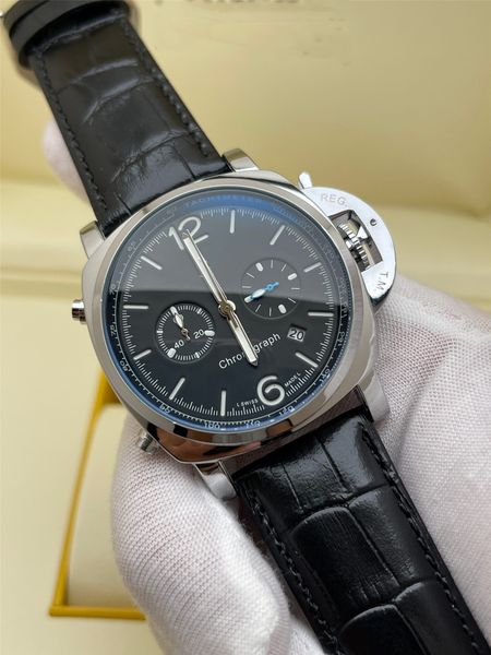 2023 men's business fashion watch five hands multifunction watch quartz watch sapphire crystal leather strap, Slivery;brown
2023 men's business fashion watch five hands multifunction watch quartz watch sapphire crystal leather strap, Slivery;brown