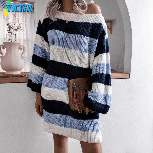 yiciya casual dresses 2023 autumn winter long sleeve knitted dress fashion striped loose sweater strapless women's, Black;gray
yiciya casual dresses 2023 autumn winter long sleeve knitted dress fashion striped loose sweater strapless women's, Black;gray