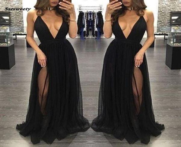 new high side split tulle prom dresses black deep v neck long women skirts formal party evening gowns vestidos de baile3902451
new high side split tulle prom dresses black deep v neck long women skirts formal party evening gowns vestidos de baile3902451