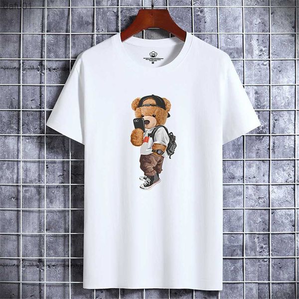 men's t-shirts 2023 funny bear harajuku tshirt for men summer cotton t-shirt short sleeve graphic t shirts y2k streetwear casual men cl, White;black
men's t-shirts 2023 funny bear harajuku tshirt for men summer cotton t-shirt short sleeve graphic t shirts y2k streetwear casual men cl, White;black