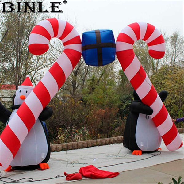 6m 20ftw large outdoor gift shaped christmas inflatable arch ornament penguin candy cane archway for xmas holiday decoration
6m 20ftw large outdoor gift shaped christmas inflatable arch ornament penguin candy cane archway for xmas holiday decoration