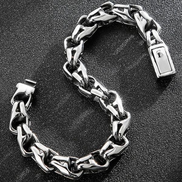 bangle retro stainless steel bracelet for men 9/11mm wide chain hand mens bangles birthday gifts for boyfriend male jewelry accessories, Black
bangle retro stainless steel bracelet for men 9/11mm wide chain hand mens bangles birthday gifts for boyfriend male jewelry accessories, Black