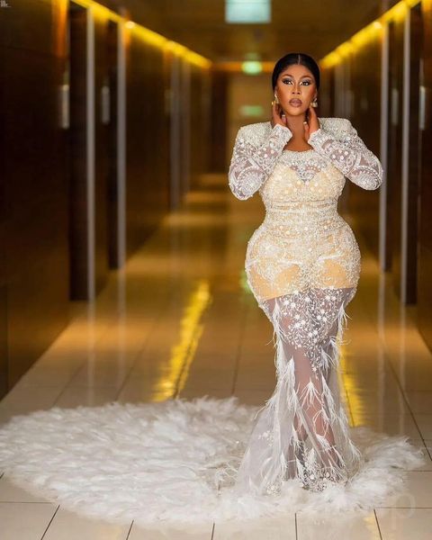 2023 amvca aso ebi white mermaid prom dress lace beaded feather evening formal party second reception birthday engagement gowns dress robe d, Black
2023 amvca aso ebi white mermaid prom dress lace beaded feather evening formal party second reception birthday engagement gowns dress robe d, Black