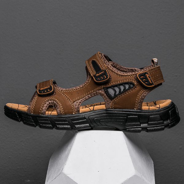 sandals genuine leather men's sandals summer outdoor non-slip hiking trekking shoes for men beach slippers casual sneakers 230522, Black
sandals genuine leather men's sandals summer outdoor non-slip hiking trekking shoes for men beach slippers casual sneakers 230522, Black