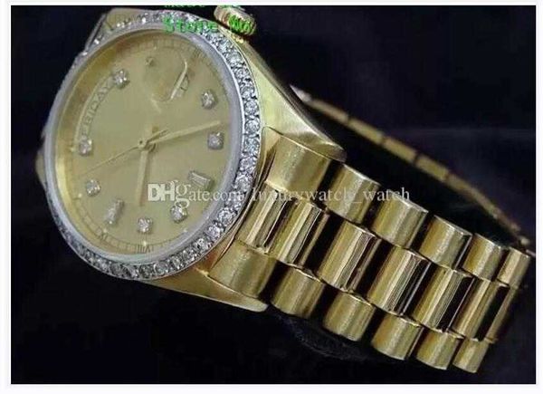 fashion watches luxury 18k yellow gold diamond dial bezel 18038 watch automatic men's woman wristwatch, Slivery;black
fashion watches luxury 18k yellow gold diamond dial bezel 18038 watch automatic men's woman wristwatch, Slivery;black