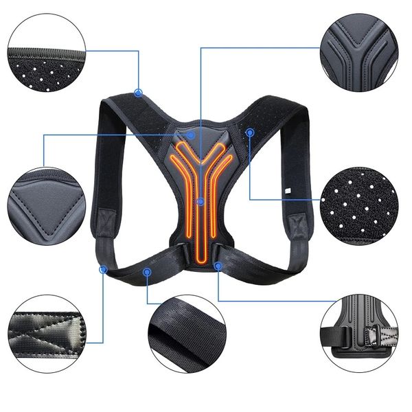 back posture corrector corset clavicle spine posture correction adjustable support belt pain relief traine spine posture support, Black;blue
back posture corrector corset clavicle spine posture correction adjustable support belt pain relief traine spine posture support, Black;blue