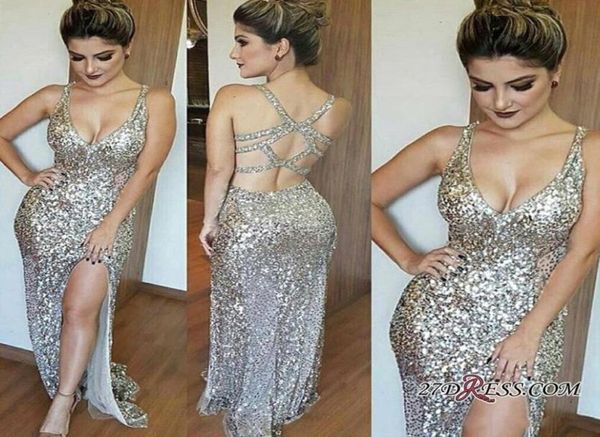 silver sequined mermaid lace prom dresses deep v neck spaghetti straps high side split formal backless evening gowns6581940, Black
silver sequined mermaid lace prom dresses deep v neck spaghetti straps high side split formal backless evening gowns6581940, Black