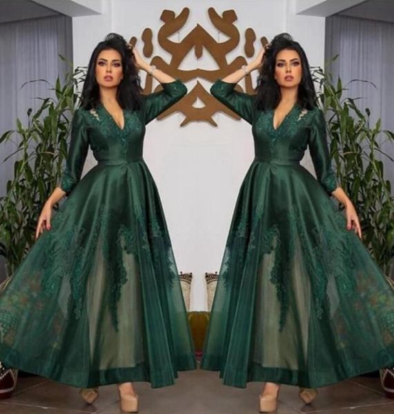 dark green v neck satin evening dresses long sleeves tulle lace applique ruched ankle length prom formal wear party gowns2433548, Black;red
dark green v neck satin evening dresses long sleeves tulle lace applique ruched ankle length prom formal wear party gowns2433548, Black;red