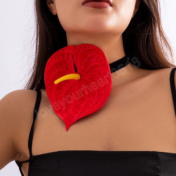 exaggerated elegant big love heart red flower clavicle chain necklace for women wed goth romantic short choker y2k accessories, Golden;silver
exaggerated elegant big love heart red flower clavicle chain necklace for women wed goth romantic short choker y2k accessories, Golden;silver