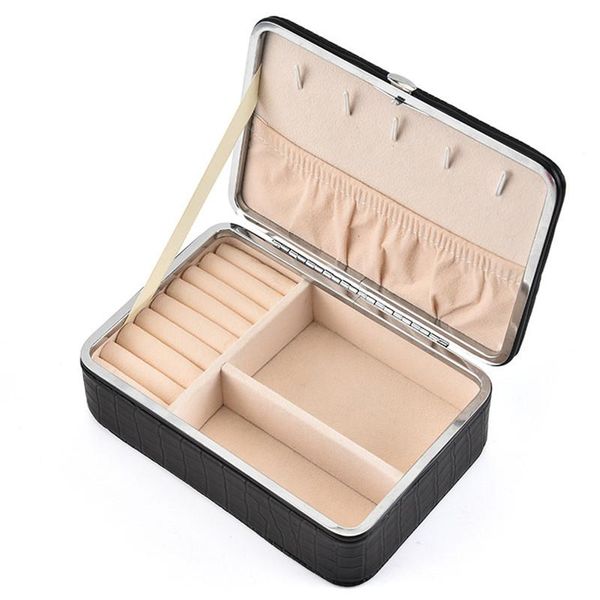 boxes travel jewelry packing box cosmetic makeup organizer jewelry box earrings display rings organizer jewellry casket carrying case, Black;white
boxes travel jewelry packing box cosmetic makeup organizer jewelry box earrings display rings organizer jewellry casket carrying case, Black;white