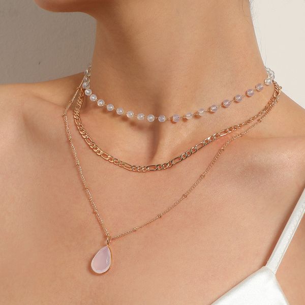 mlulti-element protein bead crystal pendant necklace fashion combination chain water drop necklace layering necklaces for women designer jew, Silver
mlulti-element protein bead crystal pendant necklace fashion combination chain water drop necklace layering necklaces for women designer jew, Silver