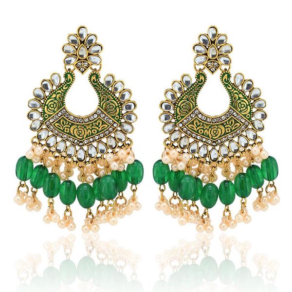 knot 2021 ins indian jhumki jhumka handmade pearl beads embossment green flower piercing bohemia earrings vintage women party jewelry, Silver
knot 2021 ins indian jhumki jhumka handmade pearl beads embossment green flower piercing bohemia earrings vintage women party jewelry, Silver