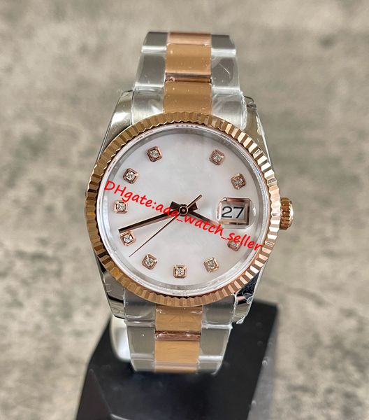 2 styles bp maker lady watches 36mm dj2 126231 126331 mop dial fluted bezel two tone rosegold&steel stainless steel bracelet automatic movem, Slivery;brown
2 styles bp maker lady watches 36mm dj2 126231 126331 mop dial fluted bezel two tone rosegold&steel stainless steel bracelet automatic movem, Slivery;brown