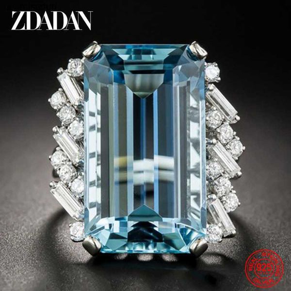 band rings zdadan 925 sterling silver charm square aquamarine ring for women fashion wedding zircon jewelry gift j230522
band rings zdadan 925 sterling silver charm square aquamarine ring for women fashion wedding zircon jewelry gift j230522